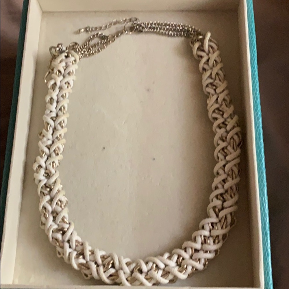 Gold braided cord necklace